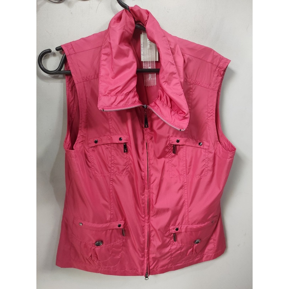 Vest Women Pink EUC Stand-up collar
